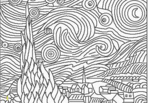 Van Gogh Starry Night Coloring Page the Starry Night Vincent Van Gogh Born March Groot