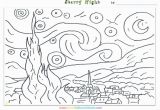 Van Gogh Starry Night Coloring Page Van Gogh Starry Night Coloring Page Coloring Pages