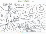 Van Gogh Starry Night Coloring Page Van Gogh Starry Night Coloring Page Coloring Pages