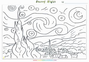 Van Gogh Starry Night Coloring Page Van Gogh Starry Night Coloring Page Coloring Pages