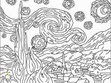 Van Gogh Starry Night Coloring Page Van Gogh Starry Night Coloring Page