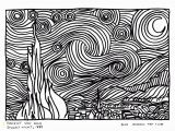 Van Gogh Starry Night Coloring Page Van Gogh Starry Night Coloring Page Vincent Van Gogh