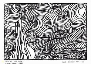 Van Gogh Starry Night Coloring Page Van Gogh Starry Night Coloring Page Vincent Van Gogh