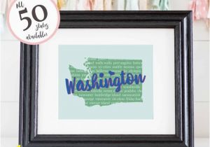 Vancouver island Wall Murals Washington Wall Art Washington Art Print State Wall Art Graduation Gift for Her Graduation Gift for Best Friend Moving Away Gift