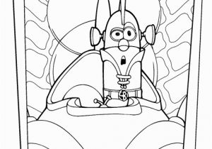 Veggie Tales Coloring Pages Larry Boy Larry Boy In Larry Mobile Coloring Page