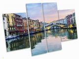 Venice Italy Wall Murals Rialto Bridge Venice Italy Canvas Wall Art Multi Panel Print Box Frame