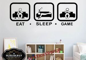 Video Game Wall Murals Gamer Wall Decal Eat Sleep Game Controller Video Game Wall