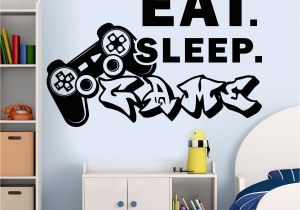 Video Game Wall Murals Gamer Wall Decal Eat Sleep Game Decals Vinyl Wall Art