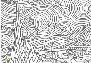 Vincent Van Gogh Starry Night Coloring Page Great Art Coloring Pages Vincent Van Gogh Starry