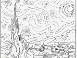 Vincent Van Gogh Starry Night Coloring Page Vincent Van Gogh Starry Night Coloring Sketch Coloring Page