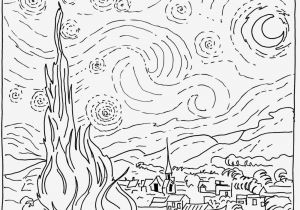 Vincent Van Gogh Starry Night Coloring Page Vincent Van Gogh Starry Night Coloring Sketch Coloring Page
