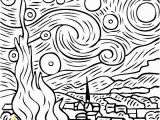 Vincent Van Gogh Starry Night Coloring Page Vincent Van Gogh Starry Starry Night