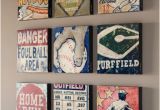 Vintage Baseball Wall Murals Sports Wall Art Decor Football Stadium Hot Dog for Boys