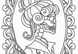 Vintage Halloween Coloring Pages Hers Skeleton Cameo Design Uth From Urbanthreads
