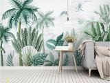 Vintage Jungle Wall Mural forest Wallpaper Palm Tree Wall Mural Tropical Jungle Wall Print Exotic Home Decor Cafe Design Living Room Bedroom