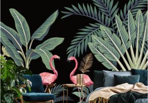 Vintage Jungle Wall Mural Jungle Wallpaper Mural Removable Wallpaper Wild Animals and Palm Leaves Self Adhesive Peel and Stick Wallpaper Temporary Wall Murall