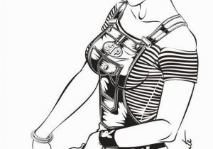 Vintage Pin Up Girl Coloring Pages Black & White Gallery On Behance David Vicente