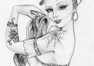 Vintage Pin Up Girl Coloring Pages Zombie Pin Up Girl Tattoo This Would Be Awesome with A
