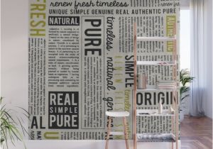 Vintage Wood Wall Mural Newspaper Wall Mural by Catherinedonato