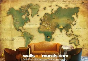 Vintage World Map Wall Mural Vintage World Map Wallpaper Maps Wallpaper