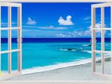 Vinyl Wall Mural Beach Details About 3d Beach Wall Stickers Window View Home Decor