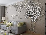 Vinyl Wall Murals Canada Diy 3d Giant Couple Tree Wall Decals Wall Stickers Crystal Acrylic Wall Décor Arts M Silver Right to Left