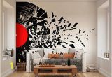 Vinyl Wall Murals Wallpaper Ohpopsi Smashed Vinyl Record Music Wall Mural • Available In