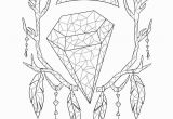Vsco Girl Coloring Pages Adult Coloring Page Boho Coloring Page Deer Crystals