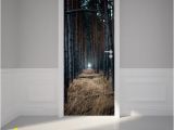 Wall and Door Murals Door Wall Sticker Scary forest Peel & Stick Repositionable