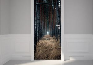 Wall and Door Murals Door Wall Sticker Scary forest Peel & Stick Repositionable