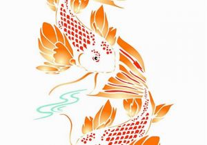 Wall and Mural Stencils Stencils for Walls Koi Fish Stencil Would Be Perfect for A