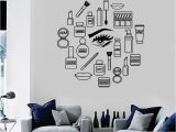 Wall Canvas Decal Mural Details About Vinyl Decal Makeup Cosmetics Woman Girl Beauty