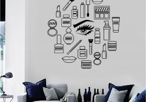 Wall Canvas Decal Mural Details About Vinyl Decal Makeup Cosmetics Woman Girl Beauty