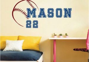 Wall Decal Mural Stickers Stickers Baseball & Name & Number Wall Sticker Vinyl Decal
