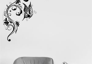 Wall Decals and Murals Wall Vinyl Decal Floral Pattern Art Mural butterfly Flowers