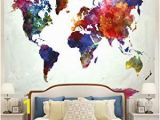 Wall Hanging World Map Mural Amazon Ameyahud World Map Tapestry Watercolor World