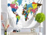 Wall Hanging World Map Mural Amazon Xiaoli& Tapestry Hippie Tapestry Mandala