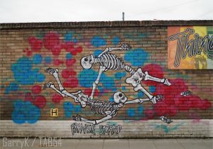 Wall Mural Artist London Street Art by Frankie Strand 5 – Skeletons