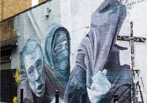 Wall Mural Artist London Street Art London Using News Articles & Google Images as