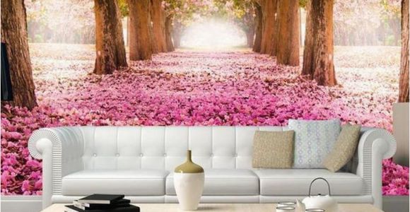 Wall Mural Cherry Blossom Trees Removable Wallpaper Pink Cherry Blossom Trees
