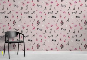 Wall Mural Contract Template Pink Fashion Illustration Wallpaper Mural
