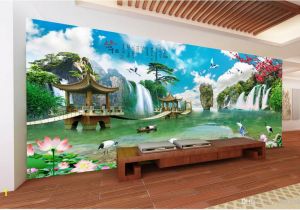 Wall Mural Cost 3d Room Wallpaper Custom Non Woven Mural Chinese Landscape