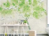 Wall Mural Custom Size Mural Custom Any Size 3d Mural Wallpaper Green Embossed