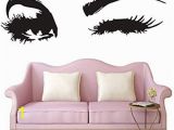 Wall Mural Decals Canada Wall Decal Beautiful Big Eyes Lashes Wink Home Decor Interior Vinyl Removable Wall Sticker Eye Lash Bedroom Decoration Mural Yo 94 40x120cm Black