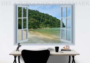 Wall Mural Decals Nature Green island Wallpaper Custom