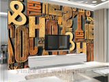 Wall Mural for Bar Custom 3d Wallpaper Retro Letter Wallpaper Mural Non Woven Wallpaper Restaurant Bar Ktv Parlor Papel De Parede Free Wallpapers Download Free