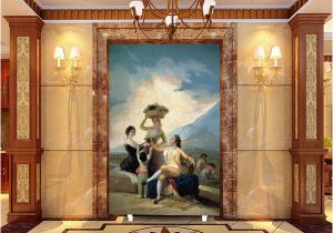 Wall Mural for Hallway 3d Customized European Oil Painting Wallpaper Girls and Mother Beautiful Mural Living Room Corridor Porch Hallway Background Wall Decor Hd Widescreen