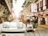 Wall Mural From My Photo Customization Backgrounds 3d Wallpaper for Walls 3d Wallpaper Murals Silk for Living Room Romantic town Retro Street Alley European Tv High