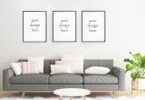 Wall Mural Mockup Frame Mockup Frame Mock Up Simple Mockup Living Room Mockup Frame