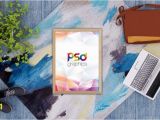 Wall Mural Mockup Free Free Flat Lay Poster Frame Psd Mockup